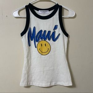 Daydreamer Maui Smiley Face Tank Top, Small